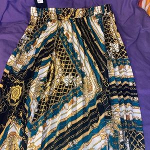 Fashion Nova Long Pleated Skirt